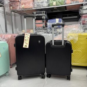 Vali kéo du lịch nhựa ABS/PC màu Đen Size 20/24 cao cấp, hiện đại, khóa TSA bảo mật – CT01