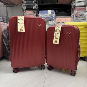 Vali kéo du lịch nhựa ABS/PC màu Đỏ cao cấp, hiện đại , khóa TSA bảo mật – CT01