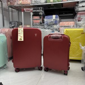 Vali kéo du lịch nhựa ABS/PC màu Đỏ cao cấp, hiện đại , khóa TSA bảo mật – CT01