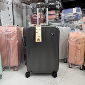 Vali kéo du lịch nhựa ABS/PC màu Xám Chì Size 20/24 cao cấp, hiện đại, khóa TSA bảo mật – CT01