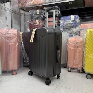 Vali kéo du lịch nhựa ABS/PC màu Xám Chì Size 20/24 cao cấp, hiện đại, khóa TSA bảo mật – CT01