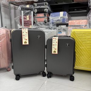 Vali kéo du lịch nhựa ABS/PC màu Xám Chì Size 20/24 cao cấp, hiện đại, khóa TSA bảo mật – CT01