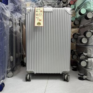Vali Kéo Du Lịch Ốp Góc Xám Bạc Nhựa ABS/PC Size 20/24/28 – KL01