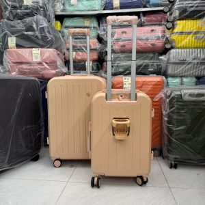 Vali Nhựa Màu Hồng Đất Trendy Cao Cấp Size 20/24 Inch