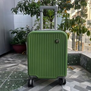 Vali Size 16 Màu Xanh Bơ Góc Tròn Nhựa Dẻo ABS/PC Có Khóa